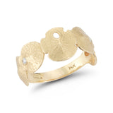 14K SEASHELL RING 1/4" WIDE ON TOP