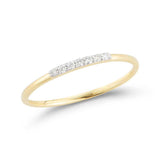 14K DAINTY RING WITH 7 DIAMONDS 0.06CT