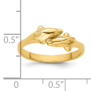 Adjustable Double Dolphin Ring