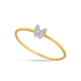 BUTTERFLY RING WITH 6 DIAMONDS 0.02CT