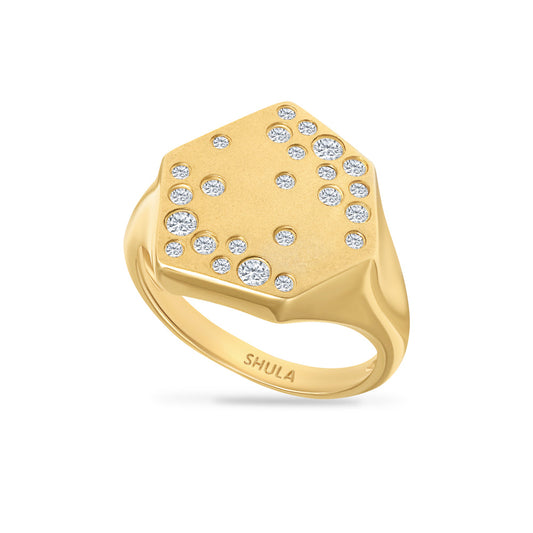 14K RING WITH 24 DIAMONDS 0.40CT